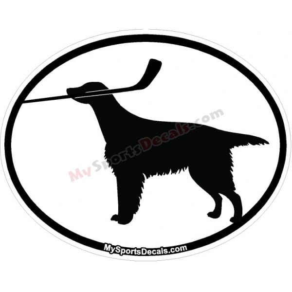 Irish Setter - Pet Ice Hockey Oval Decal and Magnets
