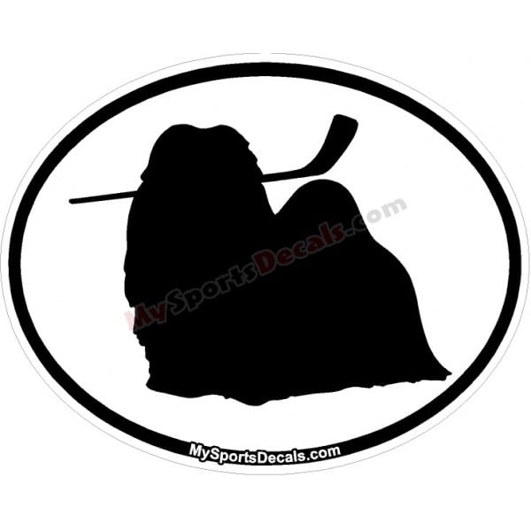 Maltese - Pet Ice Hockey Oval Decal and Magnets