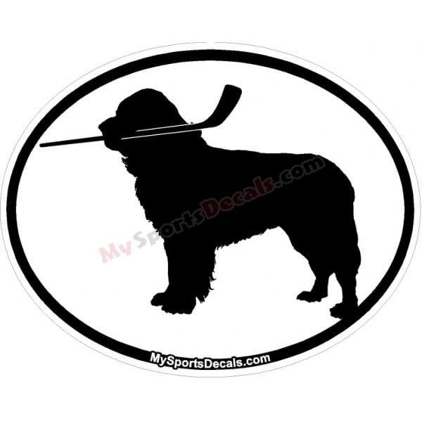New Foundland - Pet Ice Hockey Oval Decal and Magnets