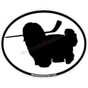 Shih Tzu - Pet Ice Hockey Oval Decal and Magnets