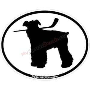 Terrier - Pet Ice Hockey Oval Decal and Magnets