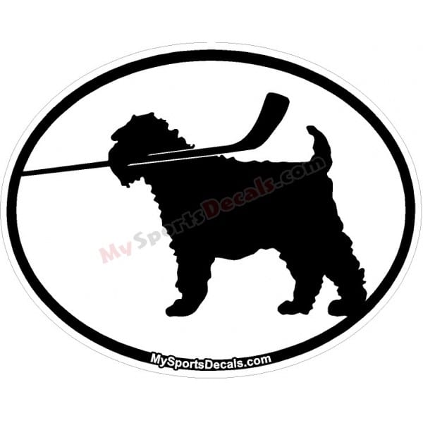 Wheaton Terrier - Pet Ice Hockey Oval Decal and Magnets