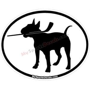 Bull Terrier - Pet Ice Hockey Oval Decal and Magnets