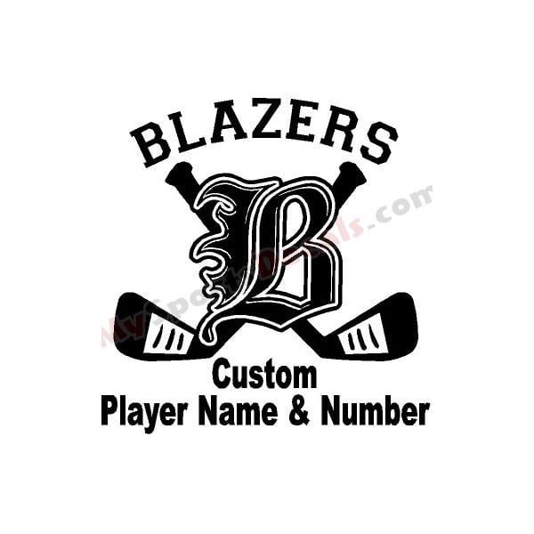 Blazers - Ice Hockey Custom Cut Decals