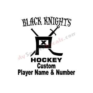 Black Knights Hockey - Ice Hockey Custom Cut Decals