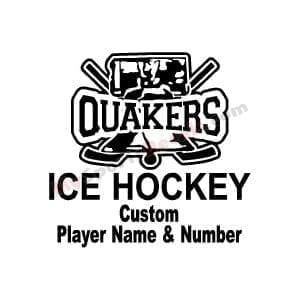 Quakers - Ice Hockey Custom Cut Decals