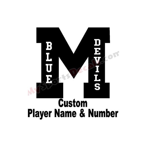Blue Devils - Ice Hockey Custom Cut Decals