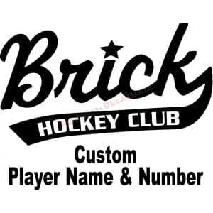 Brick Hockey Club - Ice Hockey Custom Cut Decals