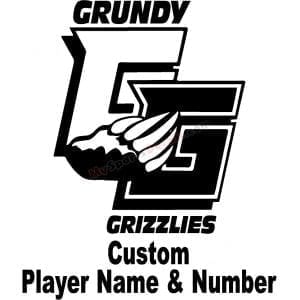 Grundy Grizzlies - Ice Hockey Custom Cut Decals