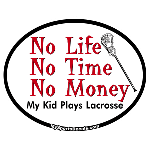 Lacrosse Oval Decals and Magnets
